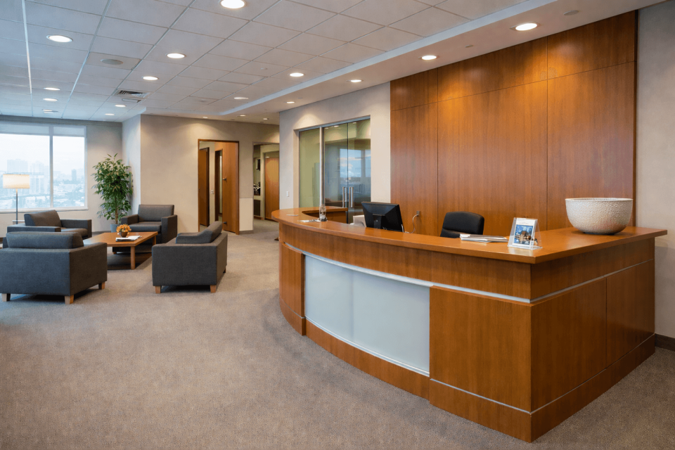 Unser Empfangsbereich in Leipzig