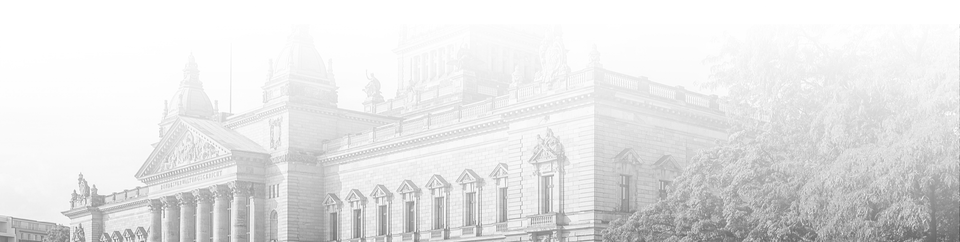 Das Bundesverwaltungsgericht in Leipzig in Schwarz und Weiß